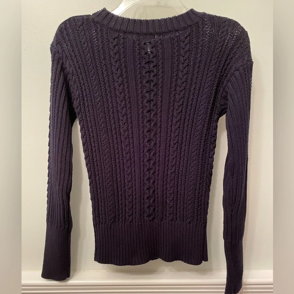 J. Crew 100% Cotton Navy Crew Neck Sweater Size Medium